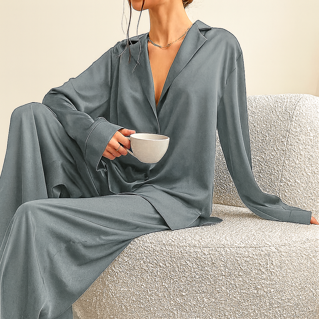 Pajama - Silk Satin Casual Set 2 Pieces