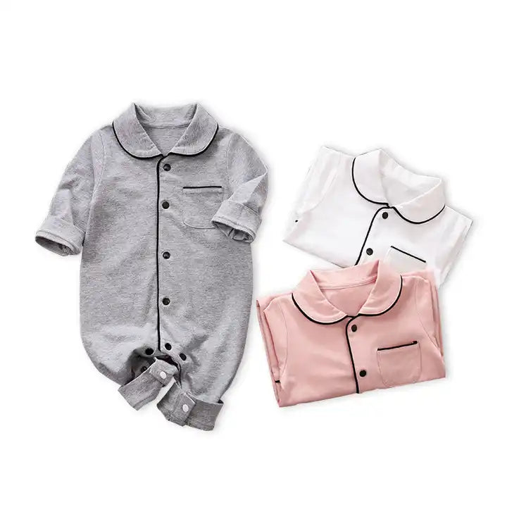 Premium Cotton Baby Romper – Long Sleeve Sleepwear Pajamas