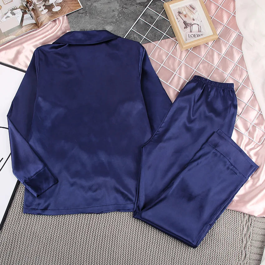 Pajama - 2 Piece Set Long Sleeve Casual Pants Sleepwear