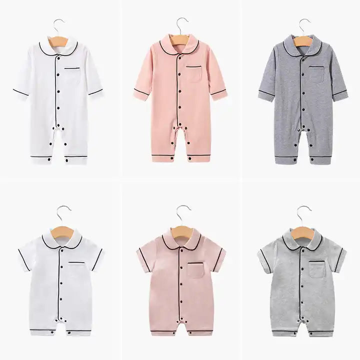 Premium Cotton Baby Romper – Long Sleeve Sleepwear Pajamas