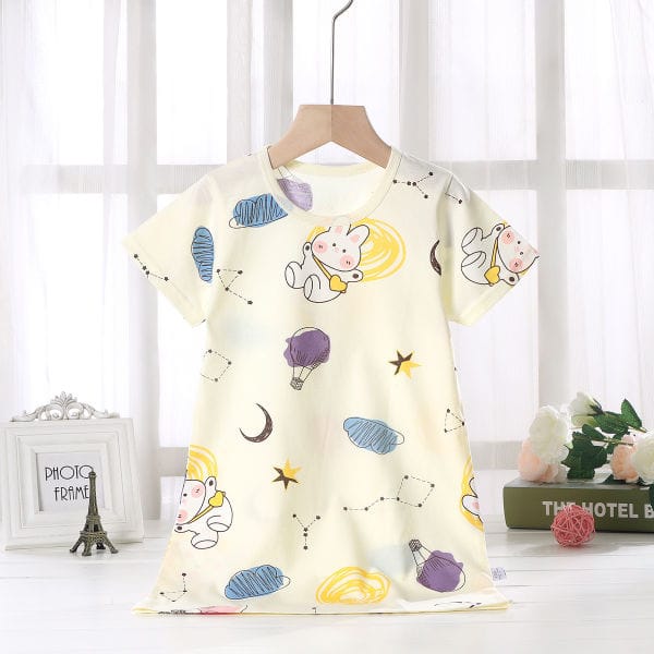 Cartoon Print Short Sleeve T-Shirt for Kids
