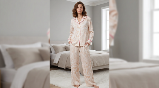 Blush Marble Silk Pajama Set